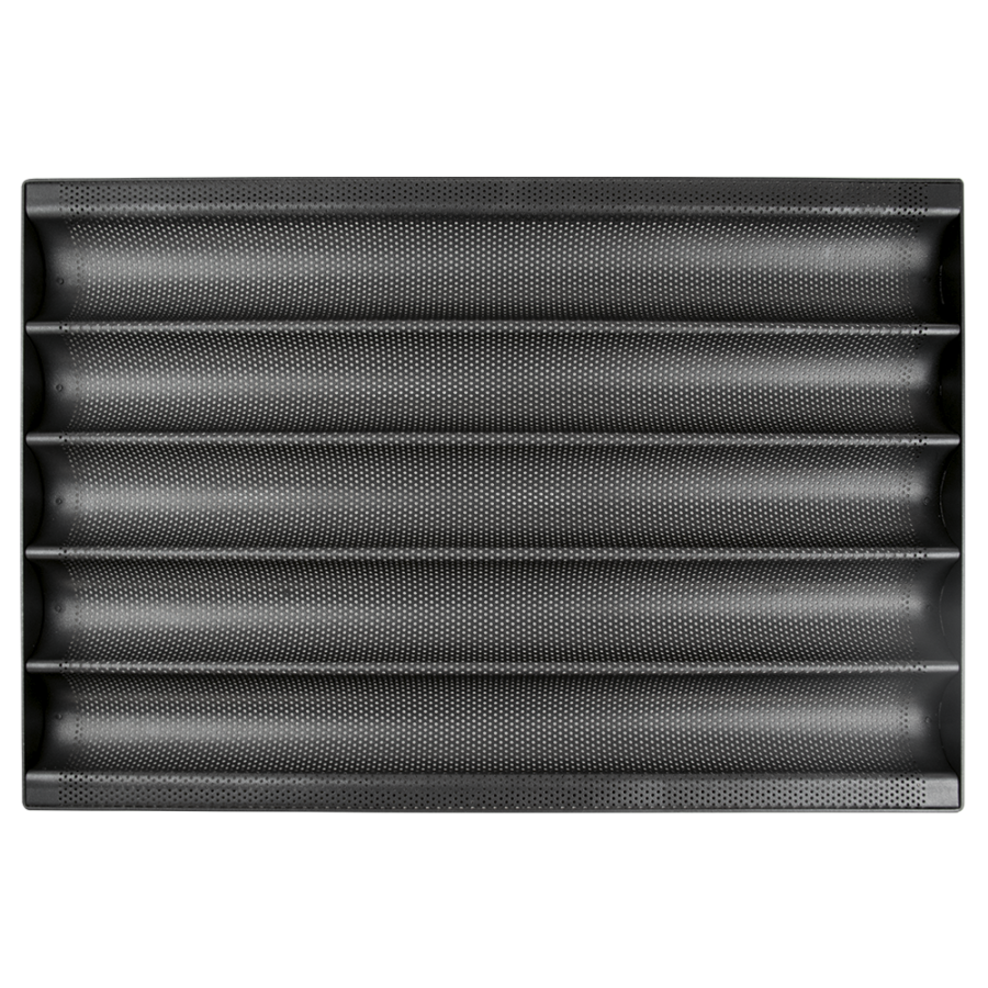 Fricosmos Bandeja de panadería acanalada de aluminio 5 canales