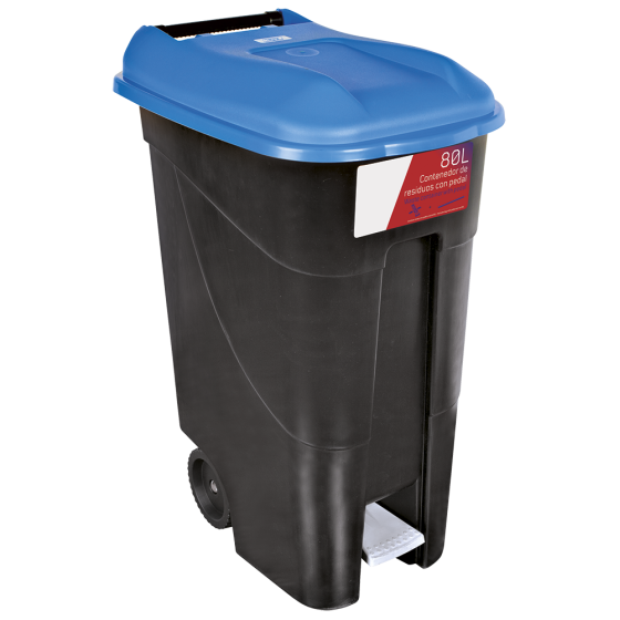 Fricosmos Contenedor de desperdicios 80L GO azul con ruedas