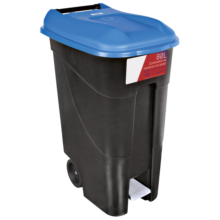 Fricosmos Contenedor de desperdicios 80L GO azul con ruedas