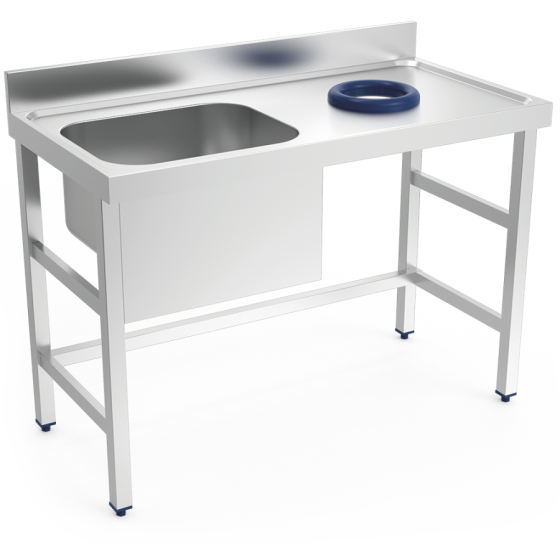 Fricosmos Mesa mural con fregadero izquierdo 1200x600x850 mm