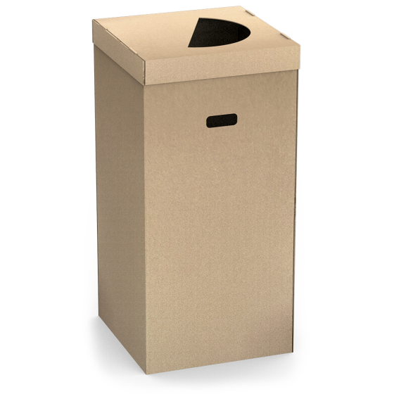 Fricosmos - Papelera de cartón reciclable para eventos 128 L