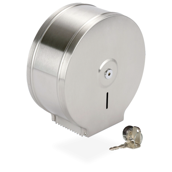 Dispensador inox para rollos de papel higiénico jumbo