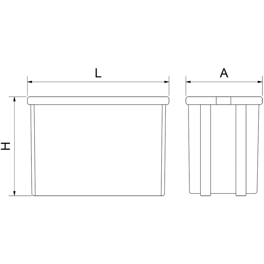 Fricosmos Caja Apilable Multiusos 65 L | 630x440x340 mm