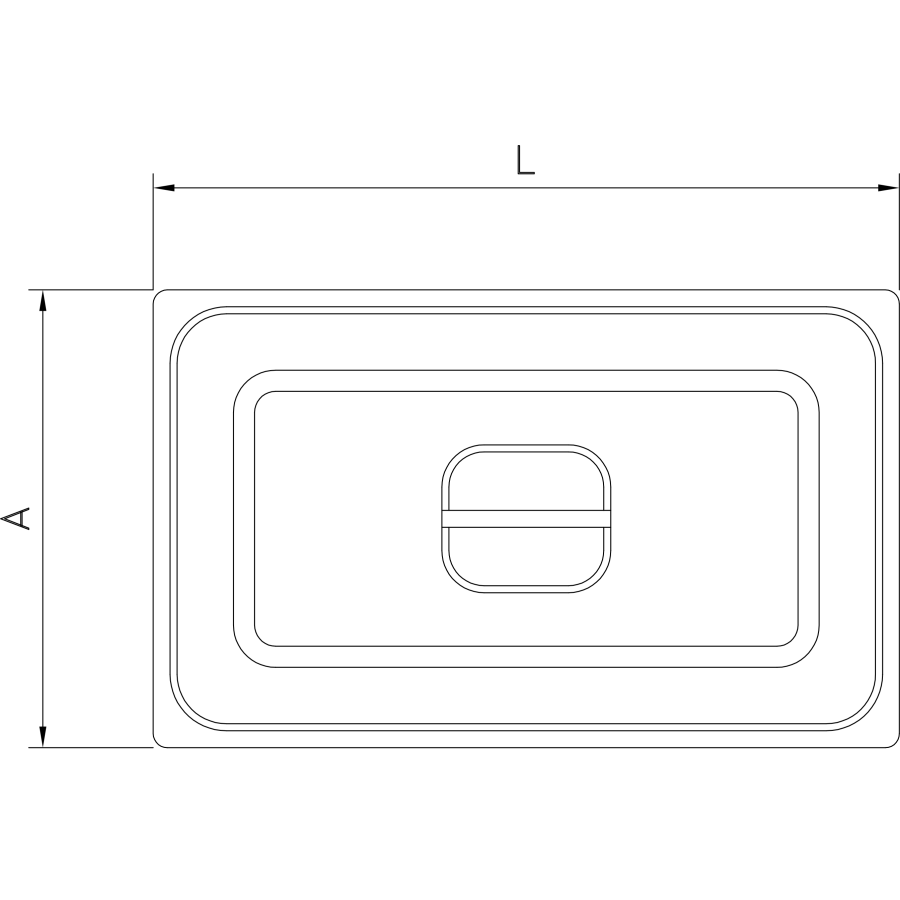 Fricosmos Tapa inox GN 1/4 con muesca para cazo