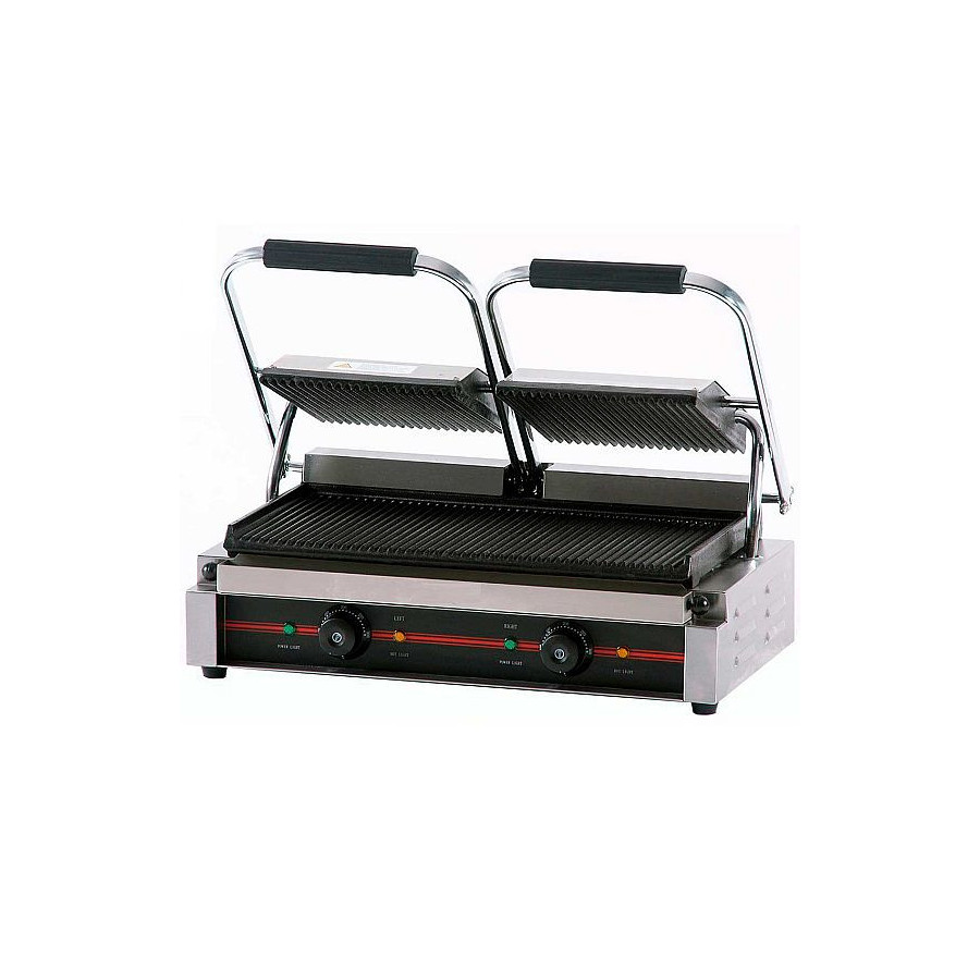 Plancha grill eléctrica profesional GR-475 RR con placas ranuradas