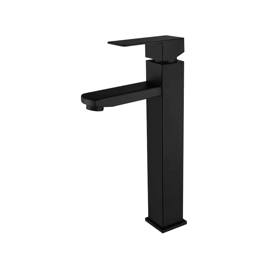 Fricosmos Grifo Lavabo Alto Inoxidable Monomando Merak BK