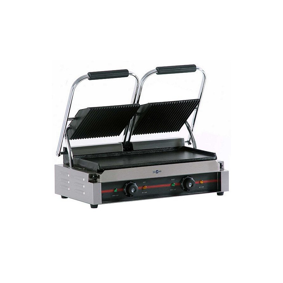Plancha grill eléctrica profesional GR-475 M con placas mixtas