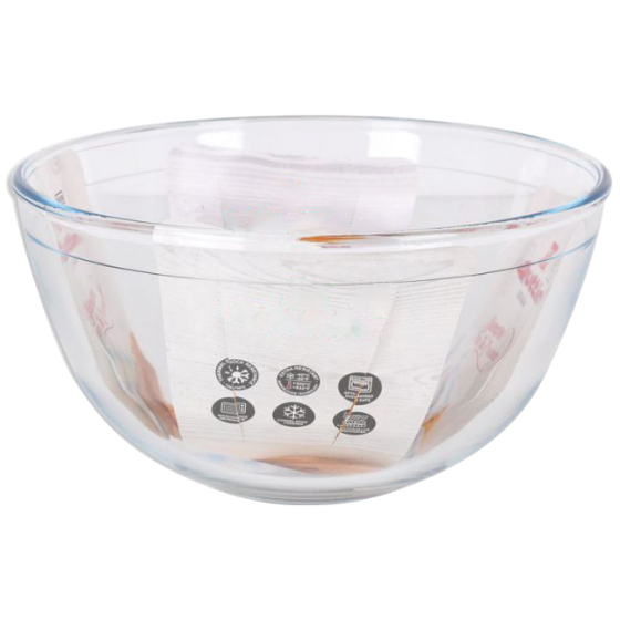 Fricosmos Bowl para mezclar de cristal 2,5 litros