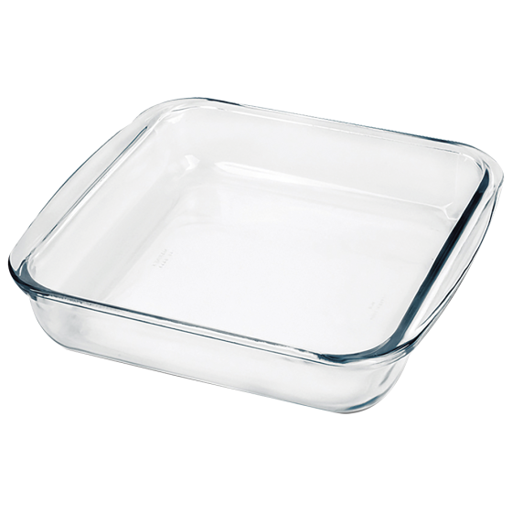Fricosmos Bandeja para horno cuadrada de cristal 1,1 L