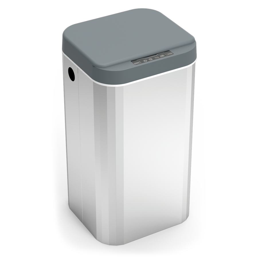 Fricosmos - Papelera inoxidable 18 L con tapa automática contactless