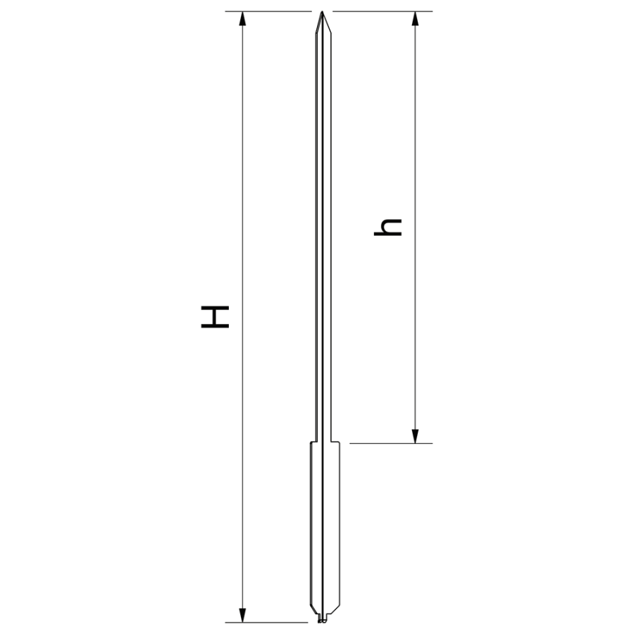Fricosmos - Espada para espetos reforzada inoxidable 700 mm