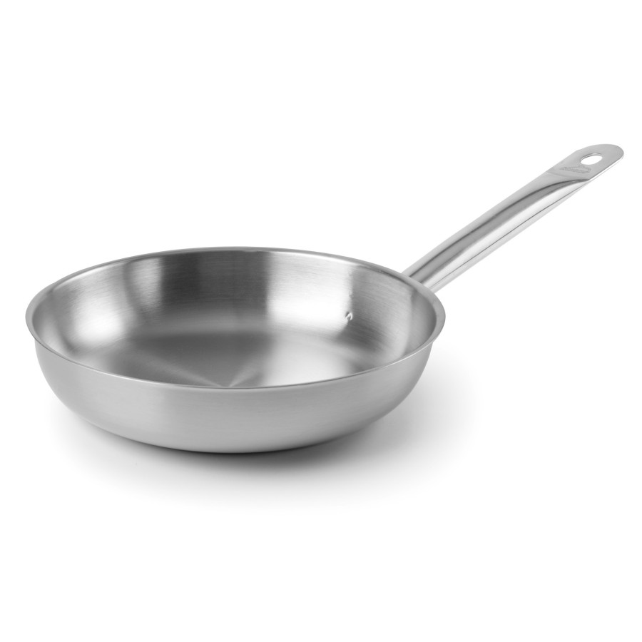Sartén Lacor Chef-Inox | Acero Inoxidable 18/10 | Ø 28 cm | Fondo Sándwich | Apta Inducción y Horno