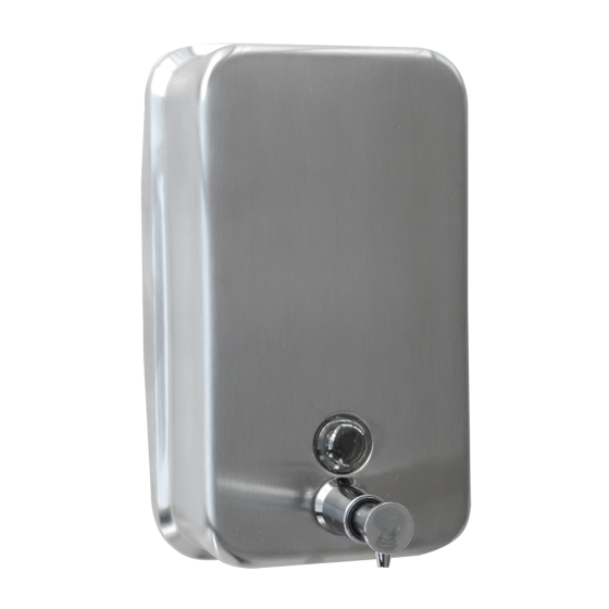 Dosificador de Jabón Inox | Capacidad 1 Litro | 12,5 x 12 x 21 cm | Acero Inoxidable | Profesional