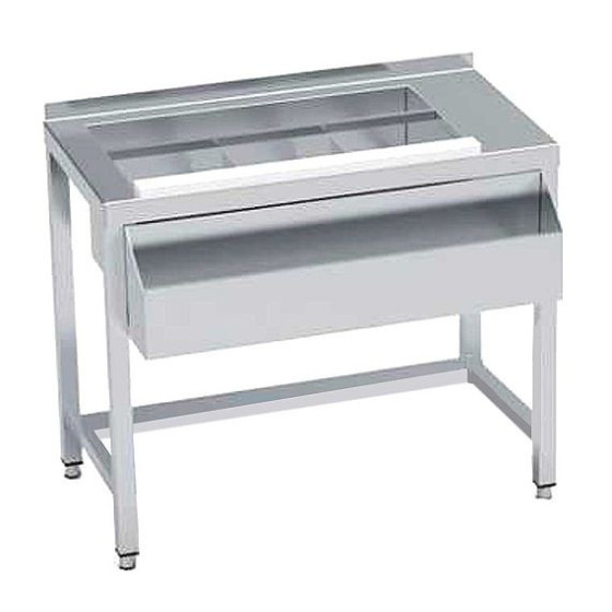 Mesa de coctelería con refuerzo trasero MCS-100 de 1000x645x900 mm