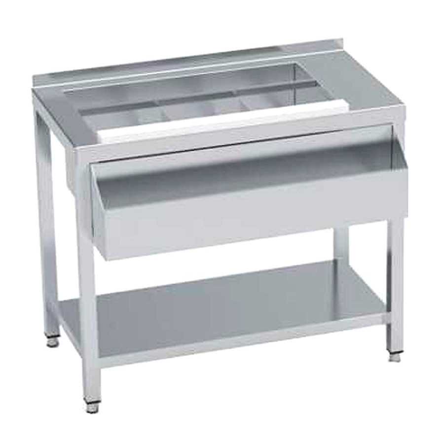 Mesa de coctelería con estante MCE-100 de 1000x645x900 mm