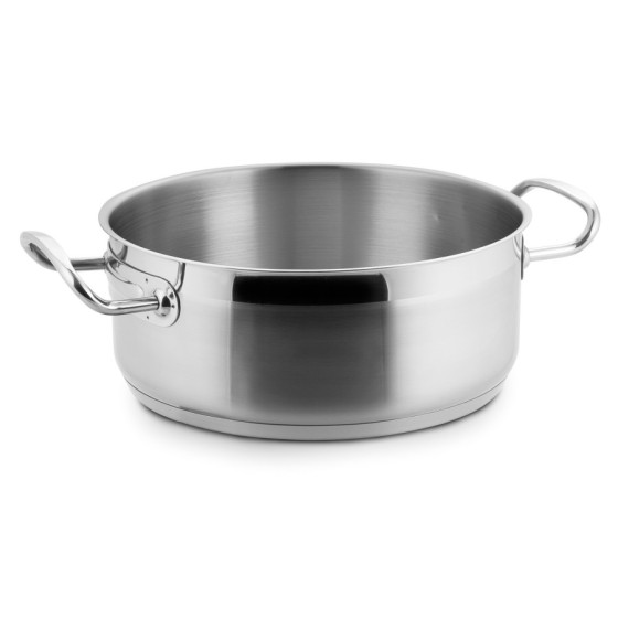 Cacerola sin Tapa Eco Chef | Acero Inoxidable | Ø 24 cm | Capacidad 4,25 L | Fondo Termodifusor Inducción