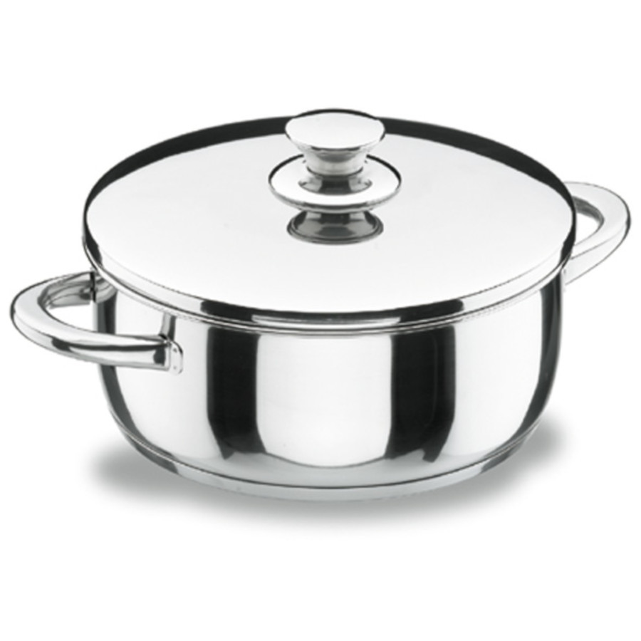 Cacerola con Tapa Vitrocor | Acero Inox 18/10 | Ø 20 cm | Capacidad 2,5 L | Fondo Sándwich Inducción