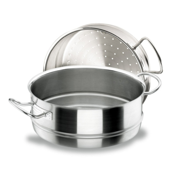 Cacerola Vapor Chef-Classic | Acero Inox 18/10 | Ø 28 cm | Altura 11 cm | Acabado Mate Profesional