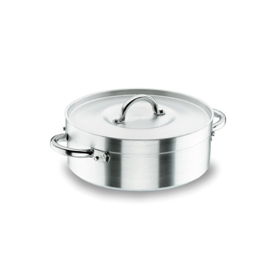 Cacerola con Tapa Chef Aluminio | Aluminio Puro 99,5% | Ø 36 cm | Capacidad 14,25 L | Espesor 3 mm