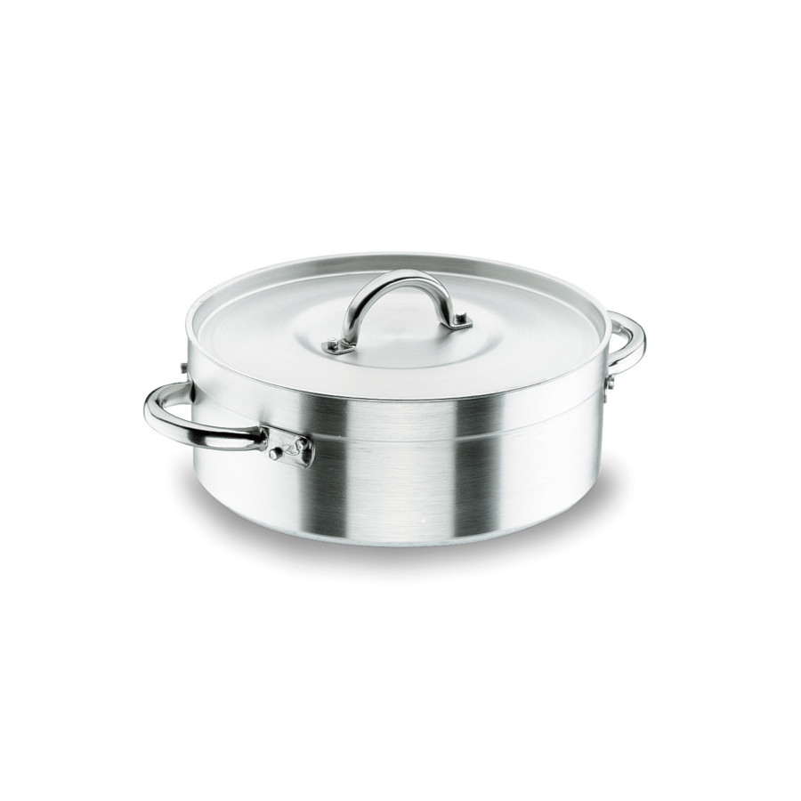 Cacerola con Tapa Chef Aluminio | Aluminio Puro 99,5% | Ø 36 cm | Capacidad 14,25 L | Espesor 3 mm