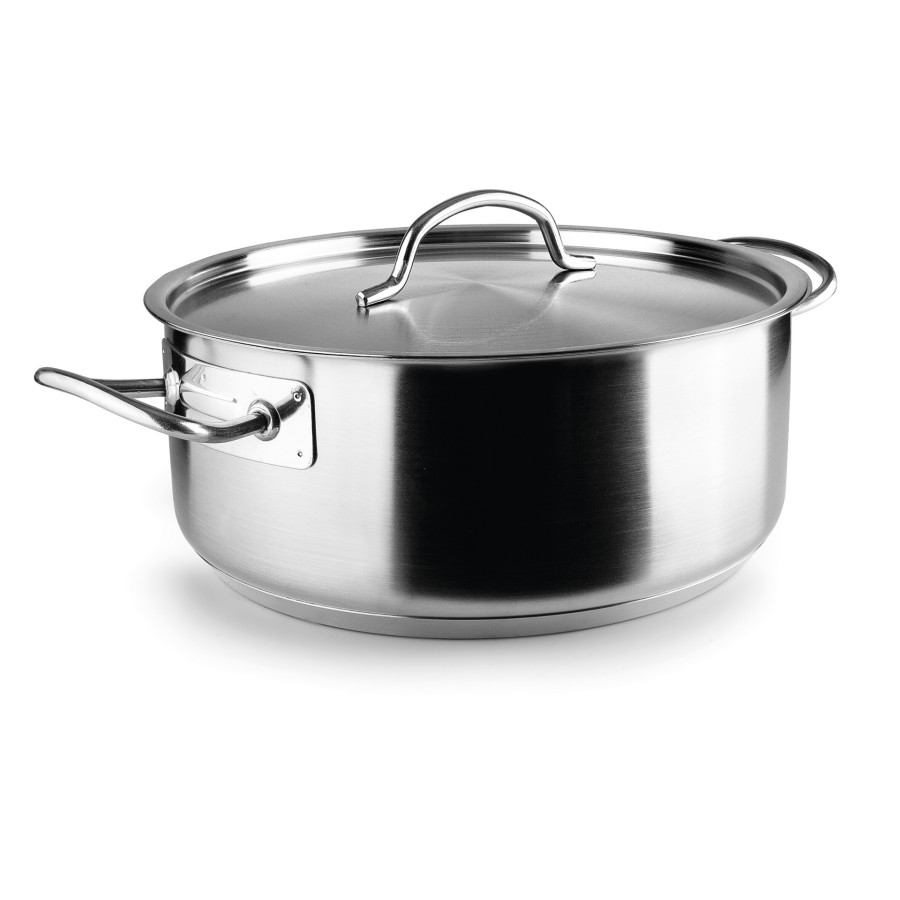 Cacerola con Tapa Chef Classic | Acero Inox 18/10 | Ø 50 cm | Capacidad 38,2 L | Fondo Termodifusor Inducción