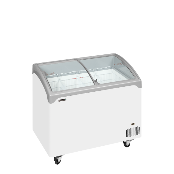 Congelador de Arcón TEFCOLD NIC302SCEB | Tapas de Cristal Curvas e Inclinadas | 1030x650x918 mm | Capacidad 218 L