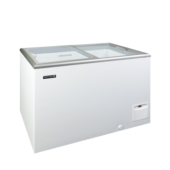 Congelador de Arcón TEFCOLD IDA300-W1 | Tapas de Cristal Planas | 1094x694x867 mm | Capacidad 267 L | Clase Climática 7
