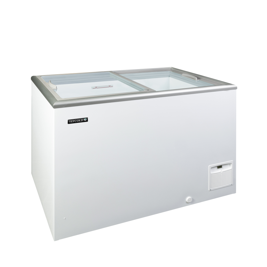 Congelador de Arcón TEFCOLD IDA300-W1 | Tapas de Cristal Planas | 1094x694x867 mm | Capacidad 267 L | Clase Climática 7