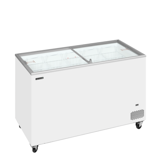Congelador de Arcón TEFCOLD IC402SC | Tapas Planas de Cristal | 1300x630x892 mm | Capacidad 350 L | Clase Climática 5