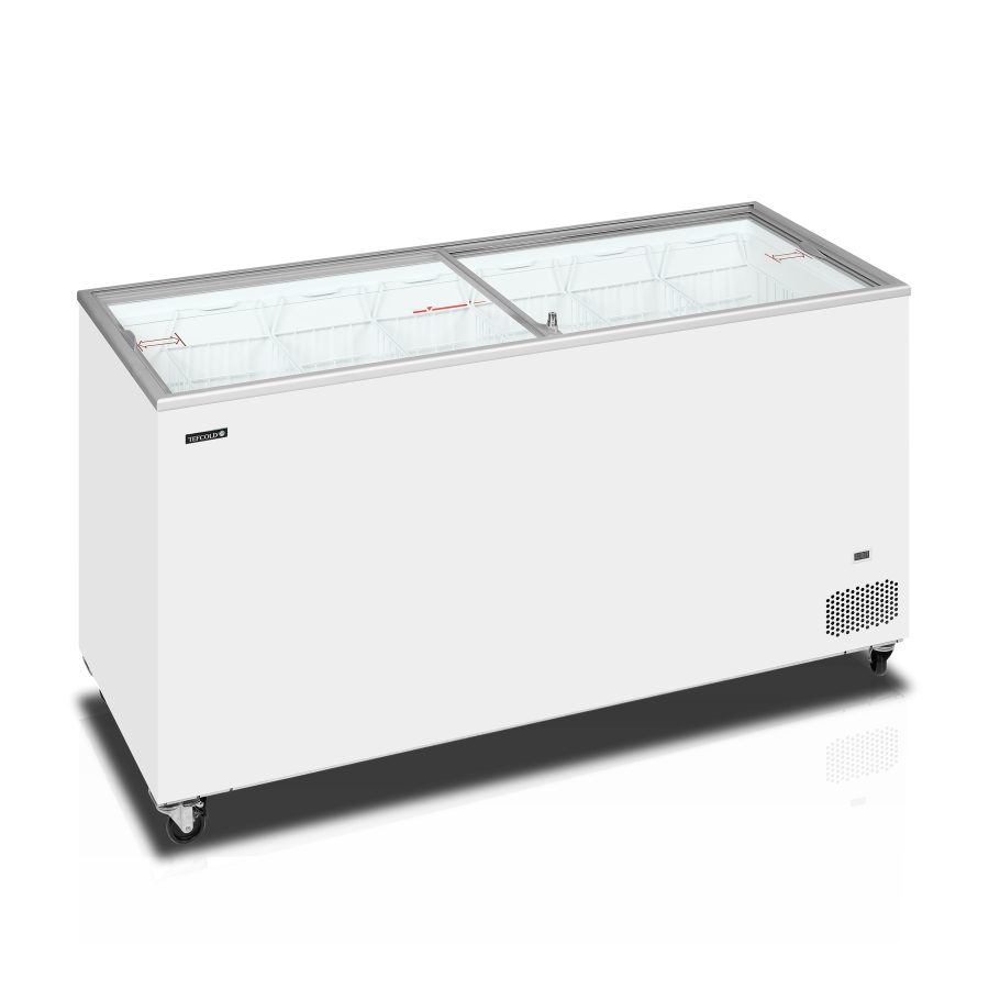 Congelador de Arcón TEFCOLD IC502SC | Tapas Planas de Cristal | 1550x630x892 mm | Capacidad 430 L | Clase Climática 5