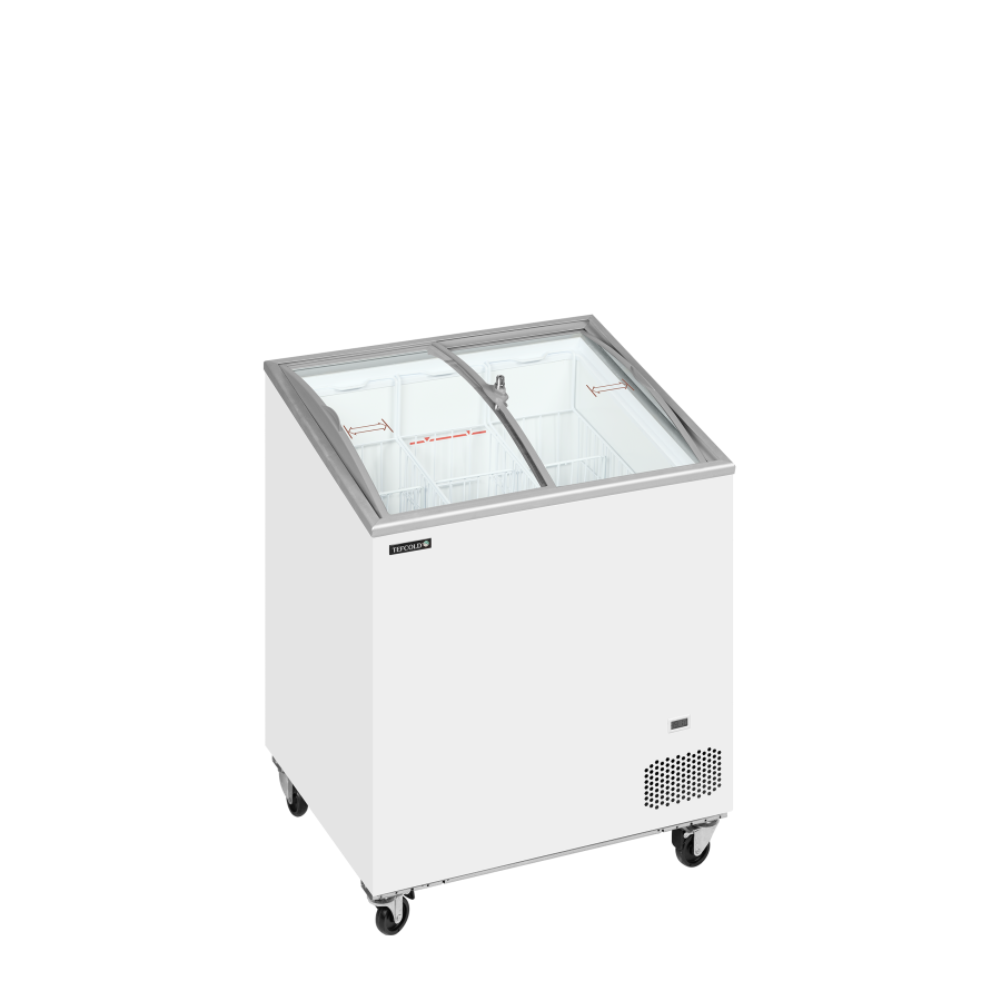 Congelador de Arcón TEFCOLD IC202SCEB | Tapas Curvas y Exposición Inclinada | 720x615x949 mm | Capacidad 157 L