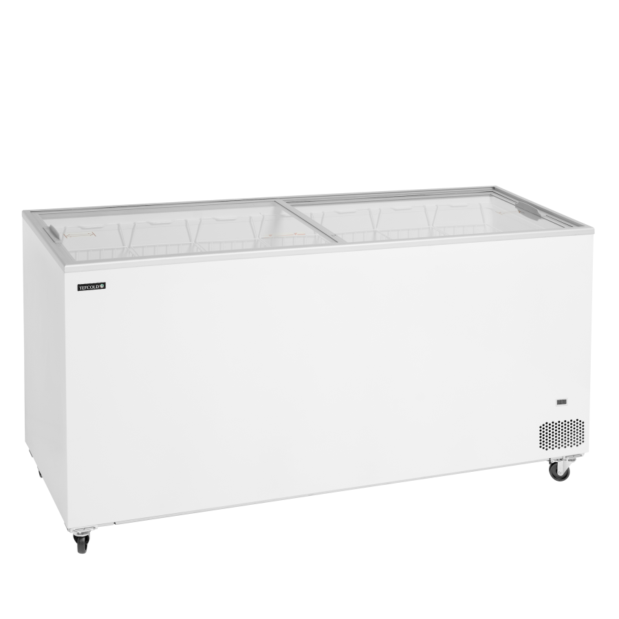 Congelador de Arcón TEFCOLD IC551SC | Tapas de Cristal Planas | 1750x630x892 mm | Capacidad 486 L | Clase Climática 5