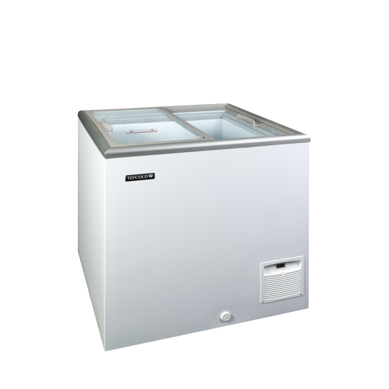 Congelador de Arcón TEFCOLD IDA200-W1 | Tapas de Cristal Planas | 764x694x867 mm | Capacidad 163 L | Clase Climática 7