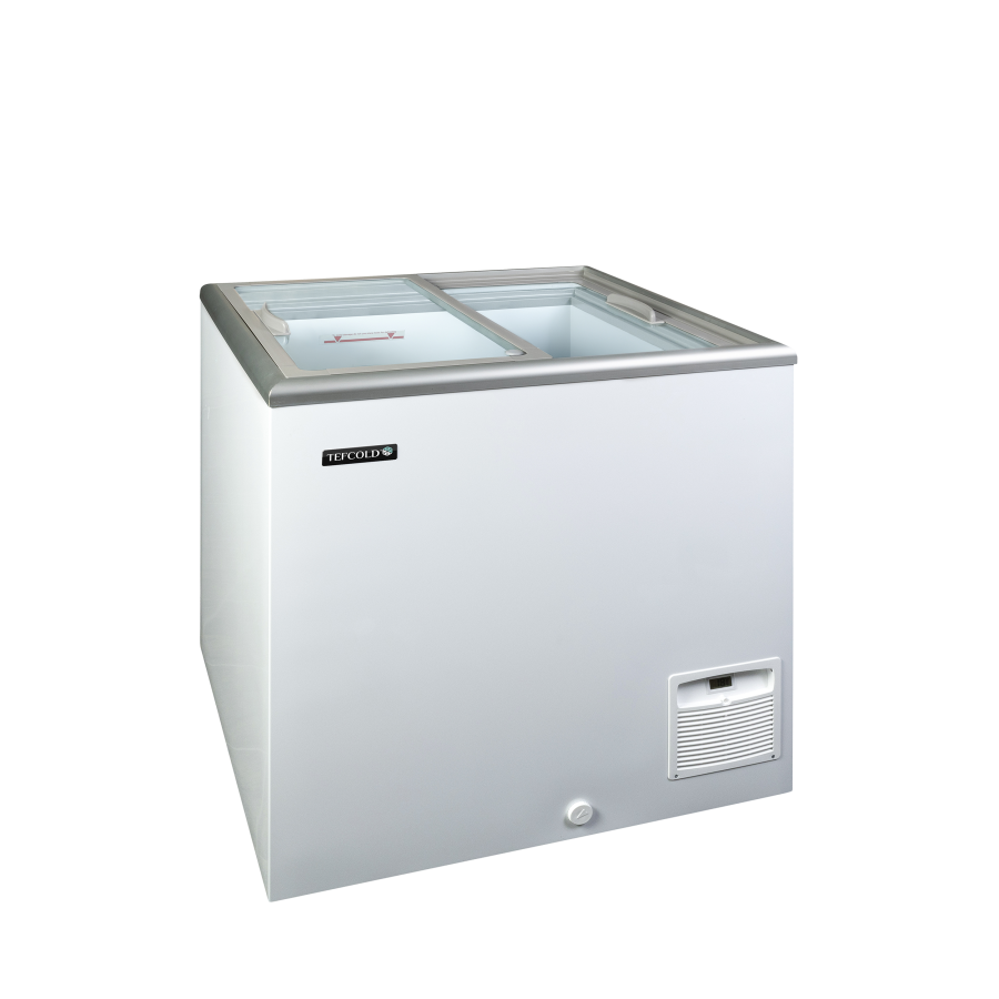 Congelador de Arcón TEFCOLD IDA200-W1 | Tapas de Cristal Planas | 764x694x867 mm | Capacidad 163 L | Clase Climática 7