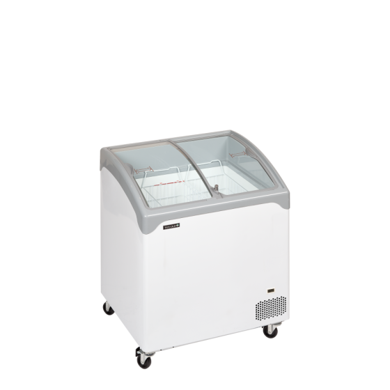 Congelador de Arcón TEFCOLD NIC202SCEB | Tapas de Cristal Curvas e Inclinadas | 740x650x918 mm | Capacidad 126 L