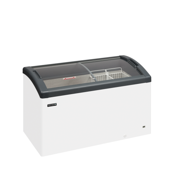 Congelador de Arcón FOCUS 131 | Tapas de Cristal Curvas | 1300x650x850 mm | Capacidad 254 L | Clase Energética D