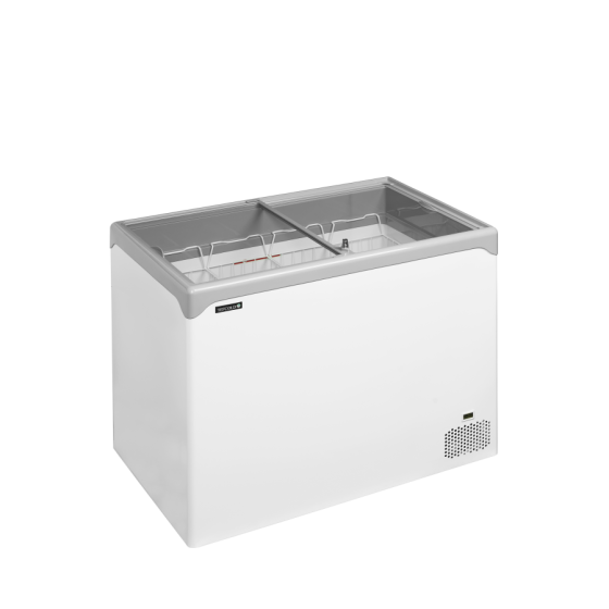 Congelador de Arcón TEFCOLD NIC302SC | Tapas de Cristal Planas | 1030x650x885 mm | Capacidad 218 L | Clase Climática 5