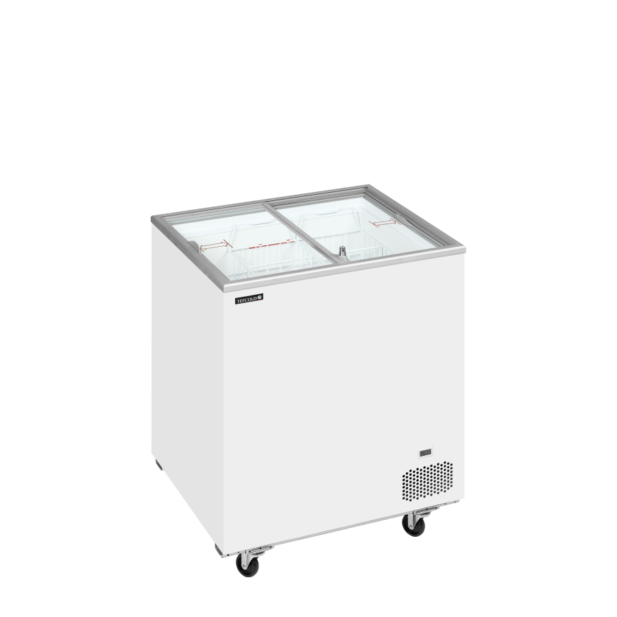 Congelador de Arcón TEFCOLD IC202SC | Tapas Planas de Cristal | 720x630x892 mm | Capacidad 155 L | Clase Climática 5