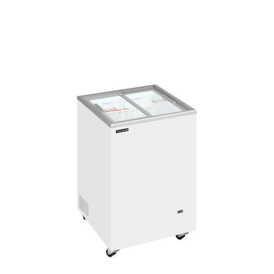 Congelador de Arcón TEFCOLD IC102SC | Tapas Planas de Cristal | 570x570x897 mm | Capacidad 91 L | Clase Climática 5