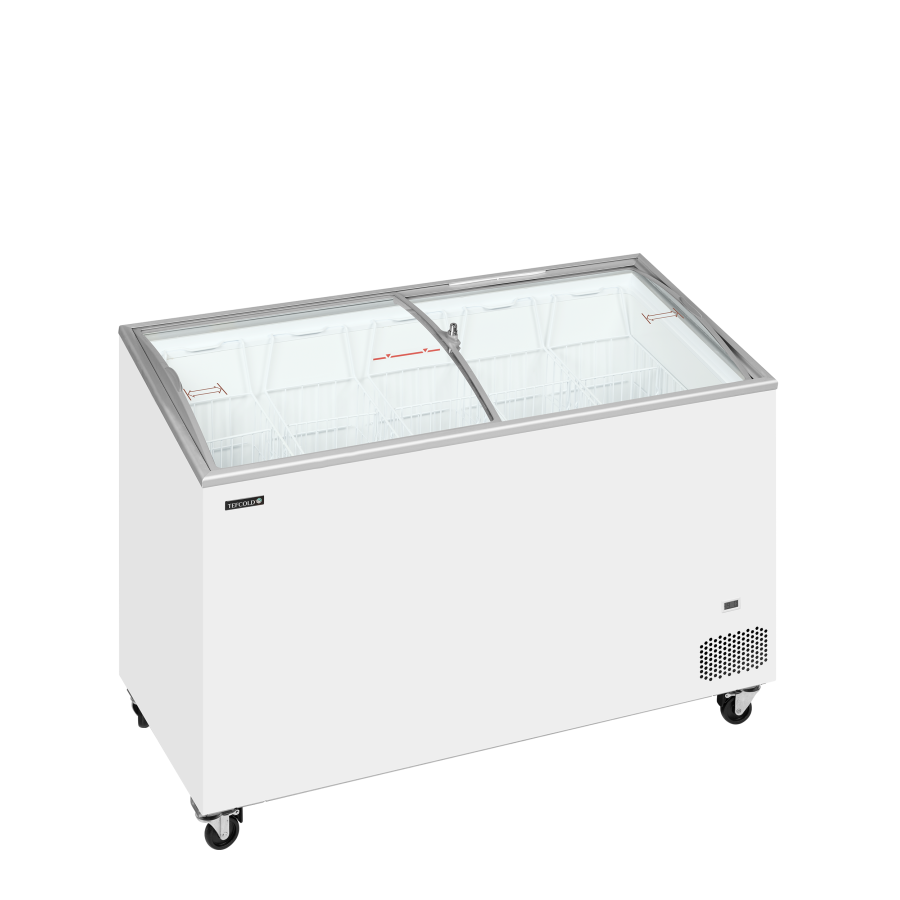 Congelador de Arcón TEFCOLD IC402SCEB | Tapas Curvas y Exposición Inclinada | 1300x615x949 mm | Capacidad 310 L