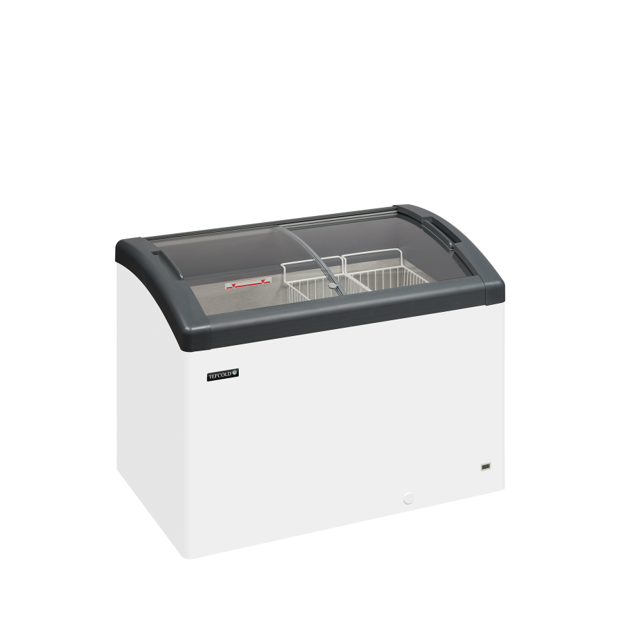 Congelador de Arcón FOCUS 106 | Tapas de Cristal Curvas | 1050x650x850 mm | Capacidad 193 L | Clase Energética D