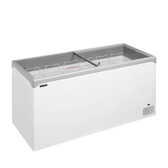 Congelador de Arcón TEFCOLD NIC501SC | Tapas de Cristal Planas | 1570x650x885 mm | Capacidad 367 L | Clase Climática 5