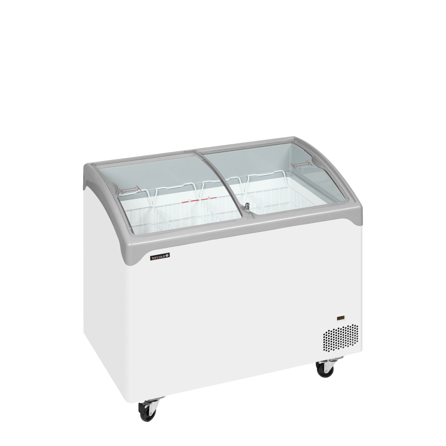 Congelador de Arcón TEFCOLD NIC301SCEB | Tapas de Cristal Curvas e Inclinadas | 1030x650x918 mm | Capacidad 218 L