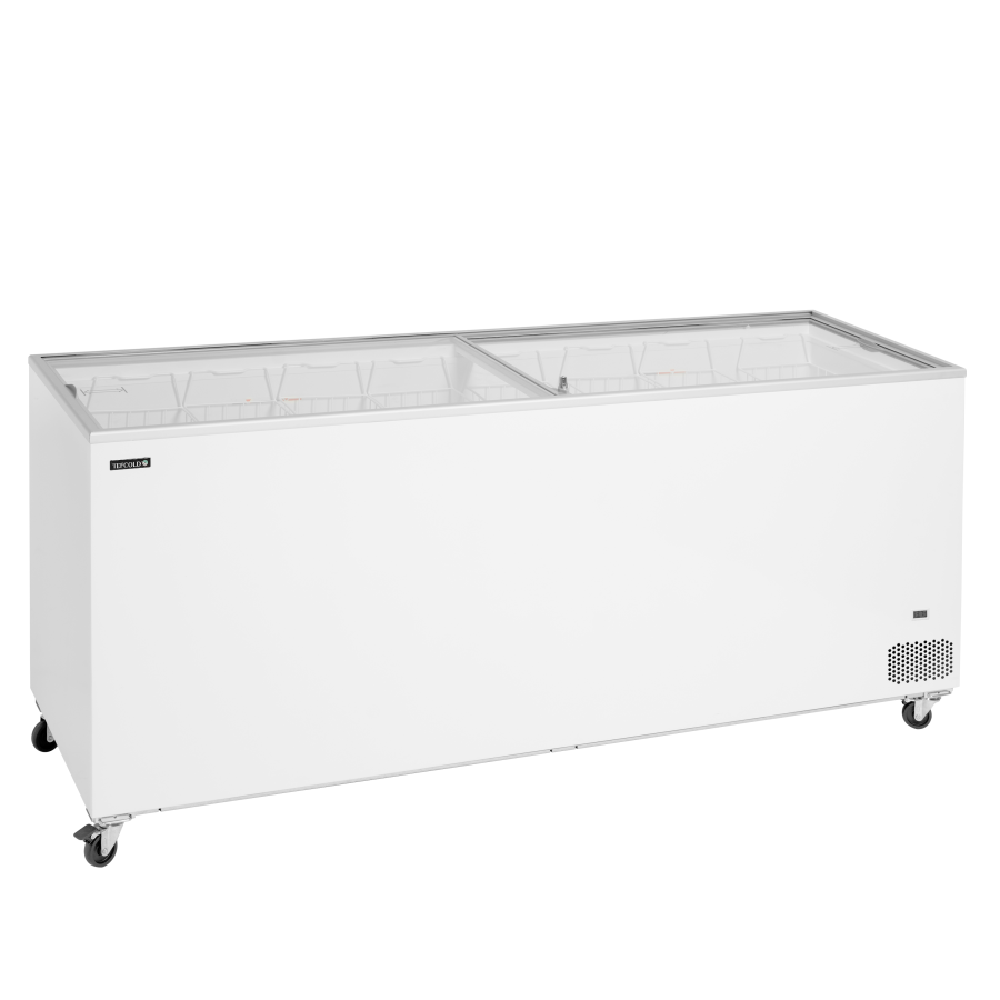 Congelador de Arcón TEFCOLD IC701SC | Tapas de Cristal Planas | 2055x630x892 mm | Capacidad 620 L | Clase Climática 5
