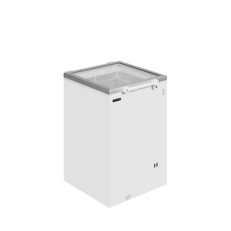 Congelador de Arcón TEFCOLD ST160 | Tapa de Cristal Plana | 550x630x930 mm | Capacidad 105 L | Clase D
