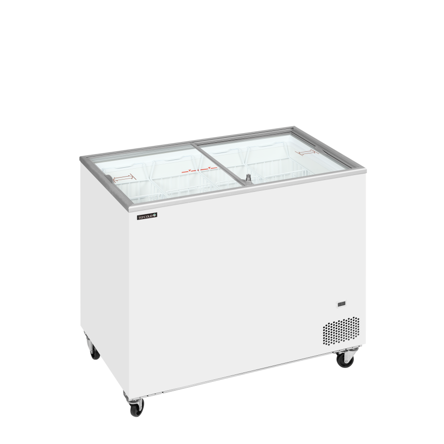 Congelador de Arcón TEFCOLD IC302SC | Tapas Planas de Cristal | 1010x630x892 mm | Capacidad 255 L | Clase Climática 5