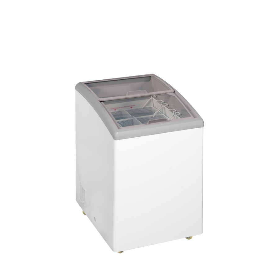 Congelador de Arcón TEFCOLD IDC152-W1 | Tapas de Cristal Curvas e Inclinadas | 584x694x914 mm | Capacidad 110 L