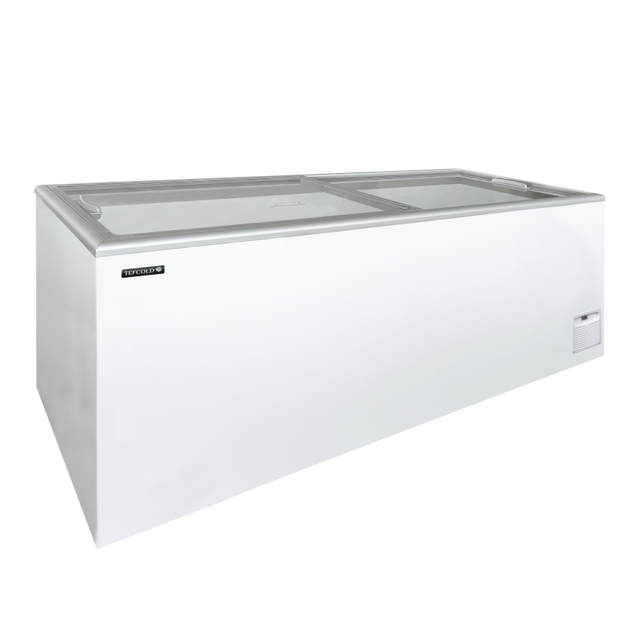 Congelador de Arcón TEFCOLD IDA600-W1 | Tapas de Cristal Planas | 1804x694x867 mm | Capacidad 489 L | Clase Climática 7