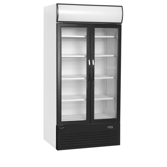 Expositor Refrigerado TEFCOLD FSC1000H | Marquesina Iluminada | 2 Puertas Batientes | 1000x790x2000 mm | Capacidad 524 L