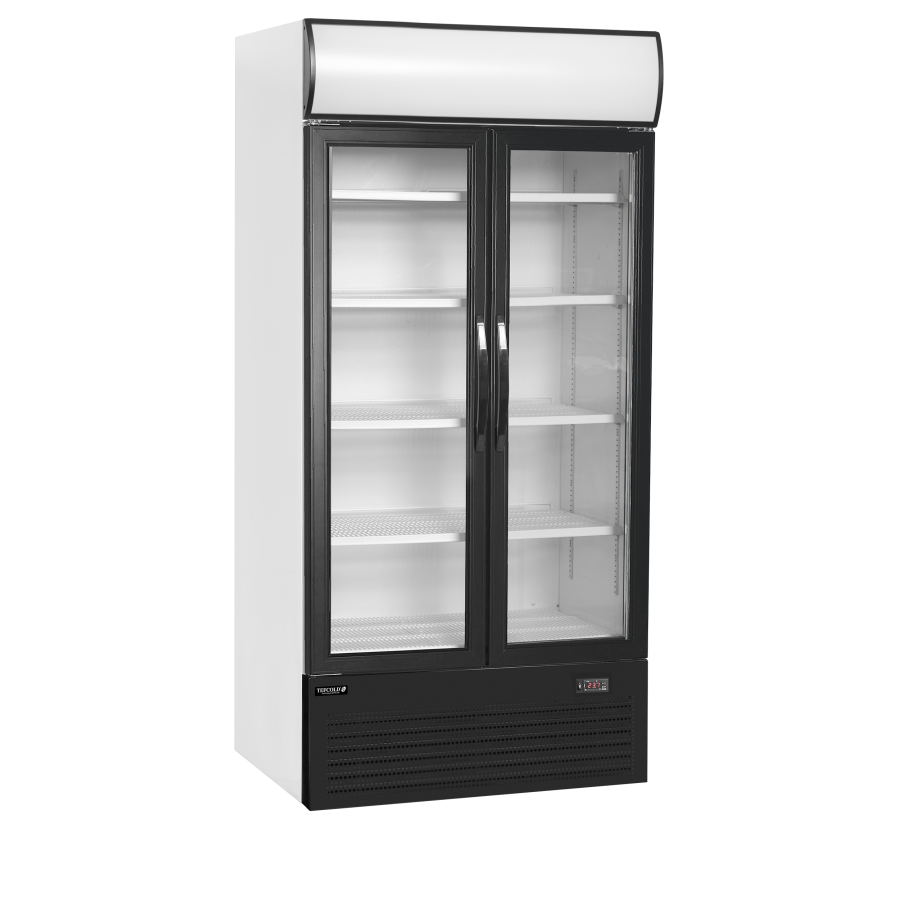 Expositor Refrigerado TEFCOLD FSC1000H | Marquesina Iluminada | 2 Puertas Batientes | 1000x790x2000 mm | Capacidad 524 L